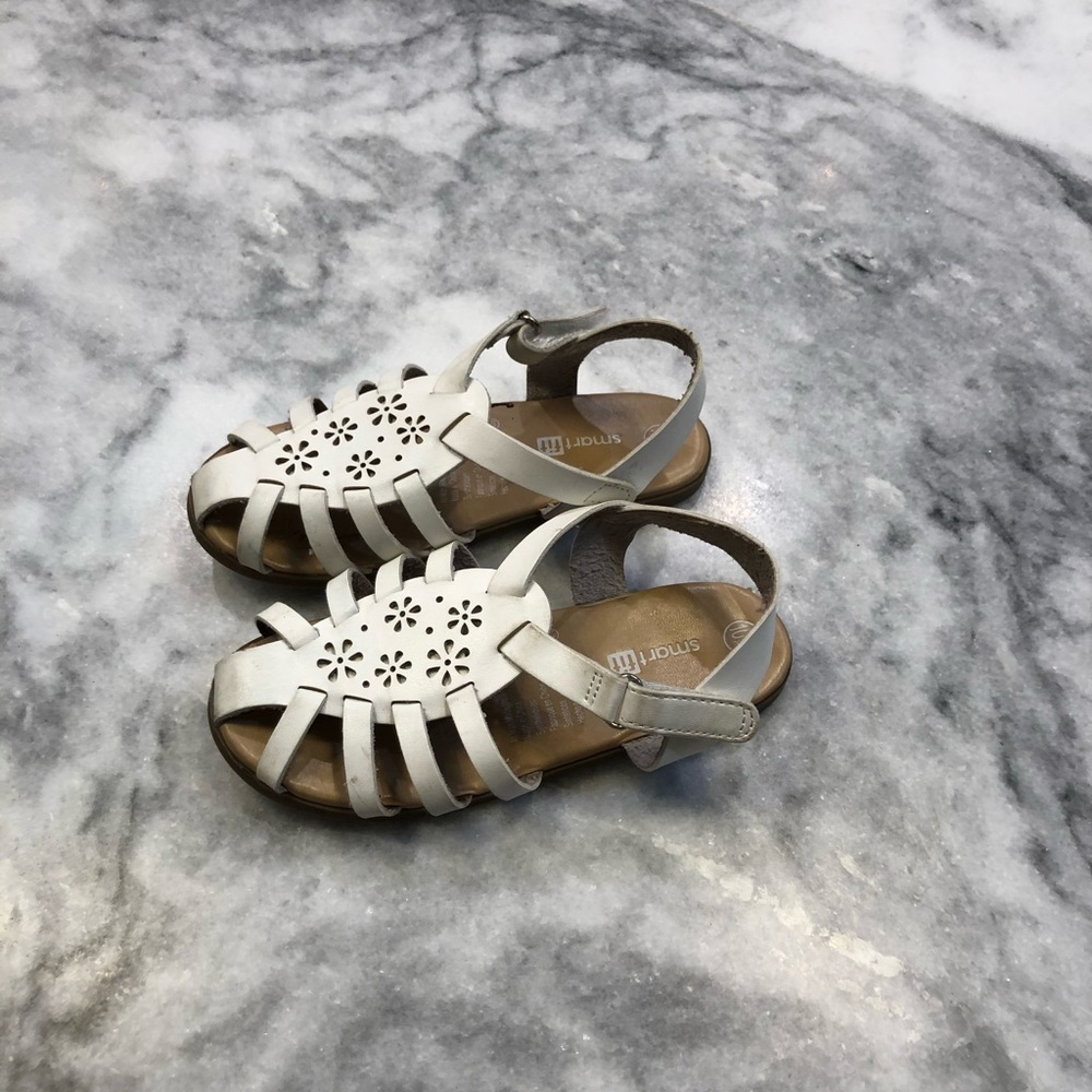 white sandals
